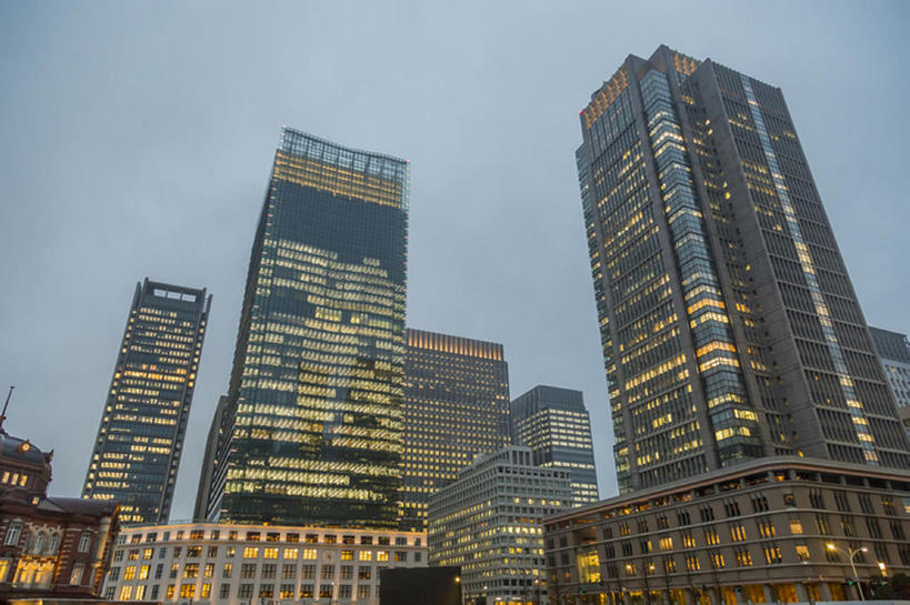 高楼大厦,横图,室外,东京,日本,黄昏,建造,丸之内,bj175