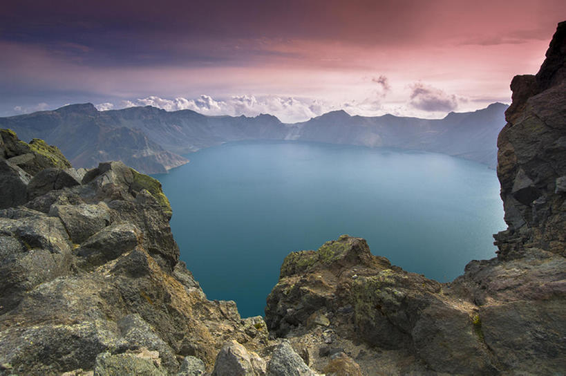 无人,横图,室外,白天,湖,山,长白山,中国,蓝色,风景,天空,自然,宁静,东亚,天池,吉林省,桔子,bj175