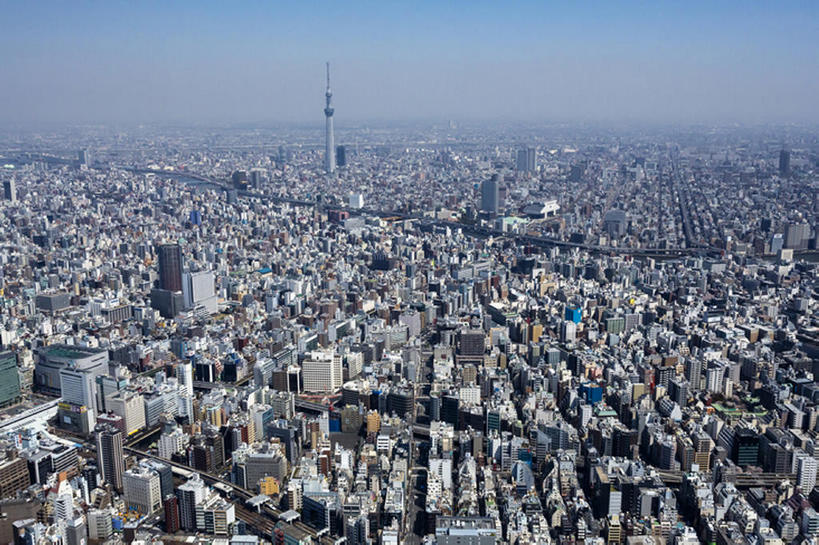 横图,航拍,白天,东京,日本,塔,都市,建造,bj175