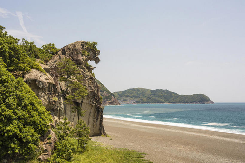 横图,室外,白天,海洋,日本,地形,天空,自然,三重县,海滩,岩石,bj175