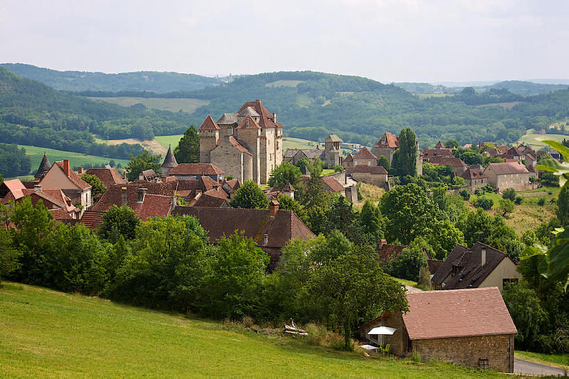 横图,室外,白天,法国,欧洲,乡村,风景,建造,bj175