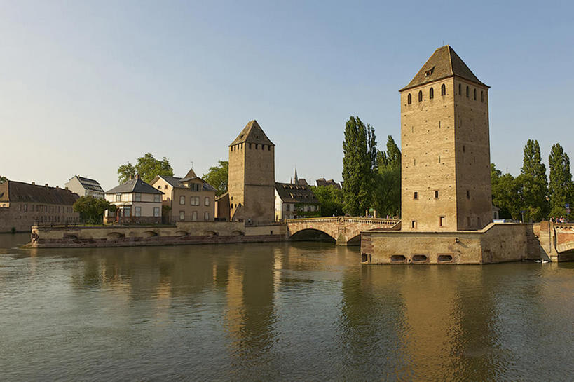 横图,室外,白天,河流,法国,欧洲,桥,风景,建造,廊桥,斯特拉斯堡,bj175