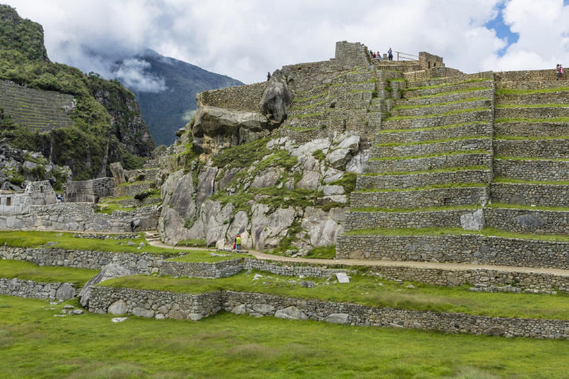 无人,横图,山,秘鲁,文化遗产,云,石墙,世界遗产,遗址,天空,南美,马丘比丘,联合国教科文组织,bj175