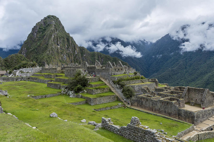 无人,横图,山,秘鲁,文化遗产,云,石墙,世界遗产,遗址,天空,南美,马丘比丘,联合国教科文组织,bj175