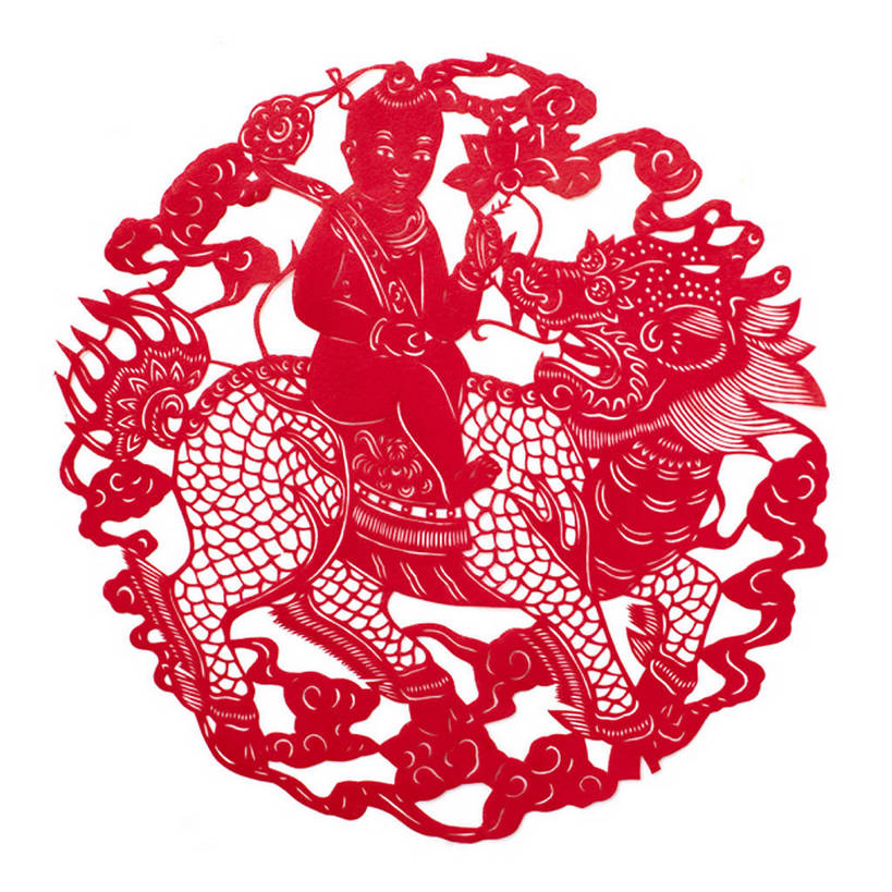 无人,方图,白色背景,运气,静物,中国,春节,神话,艺术,装饰,符号,纸,红色,纸制品,剪纸,摄影,麒麟,复杂,中国文化,手艺,东亚,如意,漏窗,花墙头,花墙洞,漏花窗,式样,彩图,影棚拍摄,花窗,传统文化,象征主义,bj175