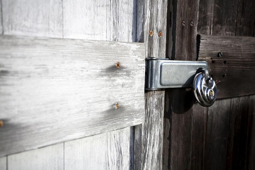 无人,横图,安全,门,华盛顿,美国,关闭,木制,古典,锁,摄影,挂锁,封闭,旧的,前门,西雅图,彩图,bj175