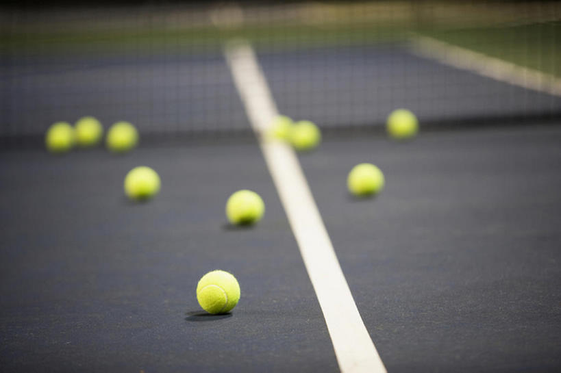 无人,横图,特写,运动,网球,丰富,网,球场,网球场,体育场,摄影,西雅图,网球运动,彩图,bj175