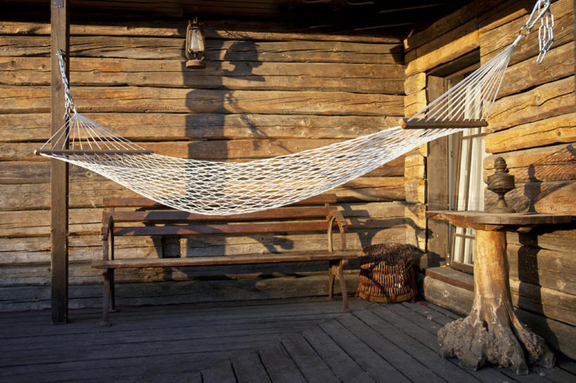 无人,横图,室外,床,吊床,桌子,爱沙尼亚,吊挂,悬挂,木制,长椅,院子,门口,古典,挂,摄影,建造,旧的,船舱,彩图,小木屋,bj175