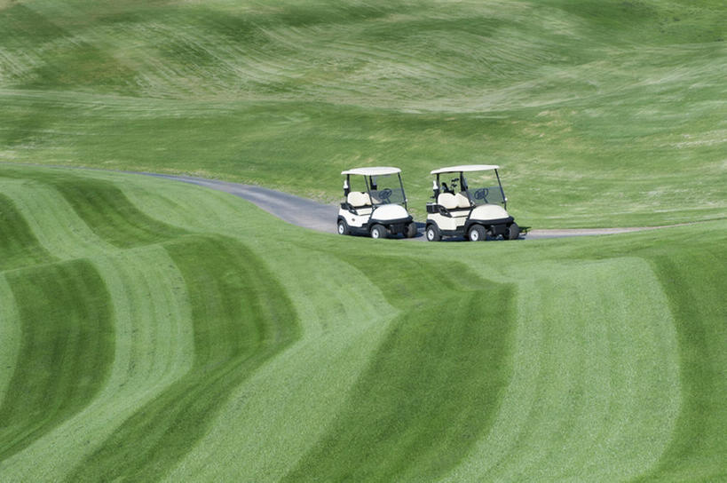 无人,体育馆,运动场,横图,室外,白天,留白,运动,草地,美国,条纹,地形,体育场,高尔夫球场,草,绿色,绿地,摄影,宁静,高尔夫球车,运动馆,式样,高尔夫球运动,彩图,全画幅,bj175