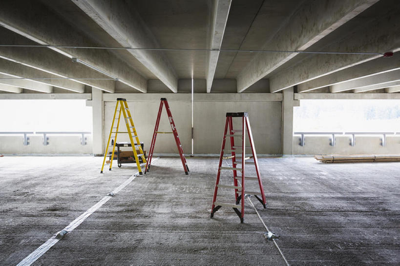 无人,停车场,横图,室内,留白,建筑业,技术,建筑,美国,器材,梯子,混凝土,设备,施工,建筑工地,交通工具,机械,摄影,工程,北美,载具,美洲,建筑材料,工作车,施工车,彩图,泊车场,立体停车库,bj175