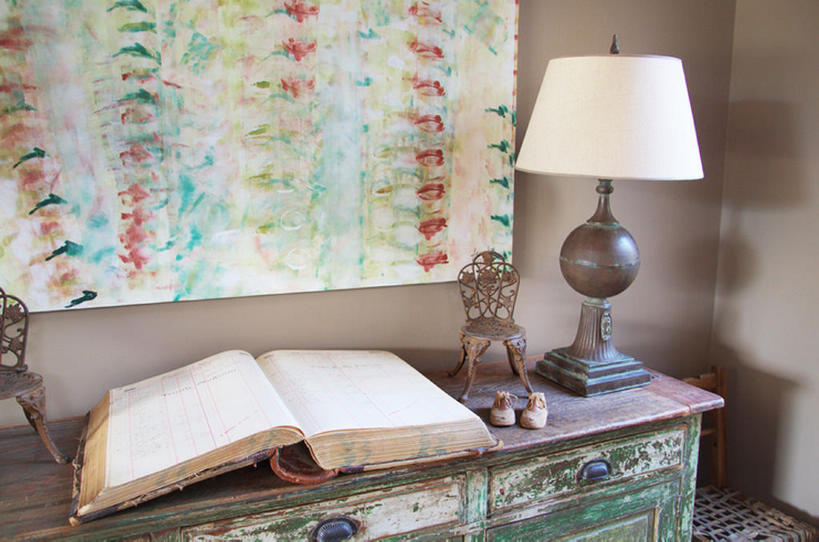 无人,家,横图,室内,台灯,卧室,阿根廷,书桌,摄影,风格,旧的,房地产,书,彩图,bj175